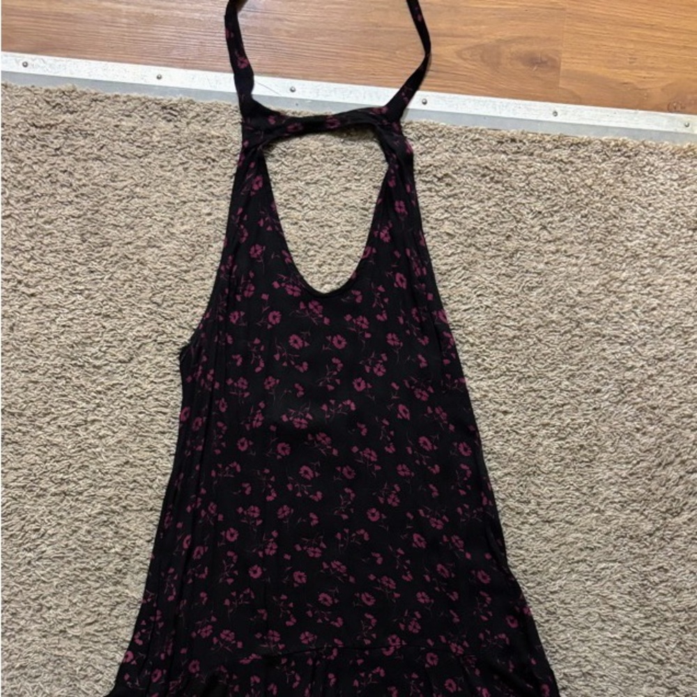 Do Not Ask Why Woman’s On Size Fits Most Floral Maxi Dress with Pink Rose Print